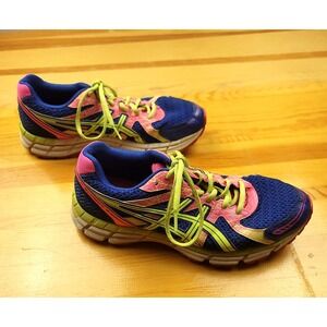 Asics Gel-Excite 2 Women's 9 (D) Purple/Green/Pink Running Training‎ Shoes T483N